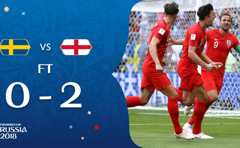 【世界盃1/4決賽】英格蘭 2-0 戰勝瑞典