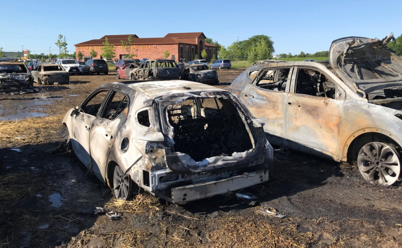 尼亞加拉薰衣草節火災，34輛車被毀