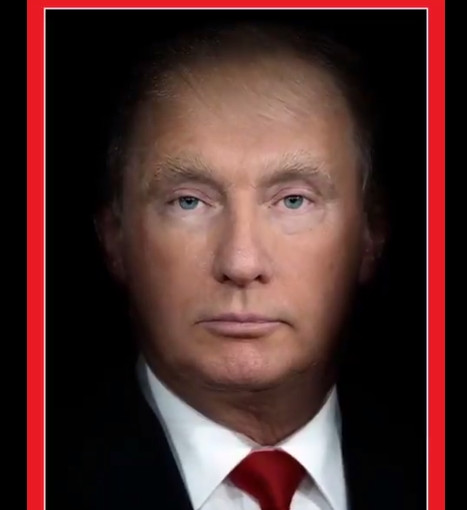 特朗普普京變形合體臉上“時代”雜誌封面