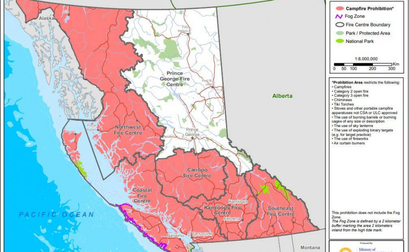 卑詩日長周末假期違反營火禁令的罰款超過4.3萬元