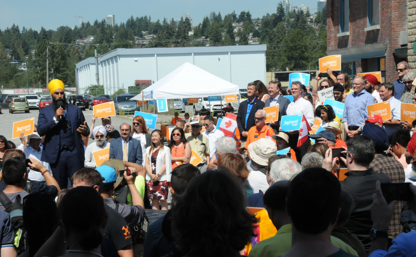 聯邦NDP黨領駔勉誠宣布參與本拿比南區補選