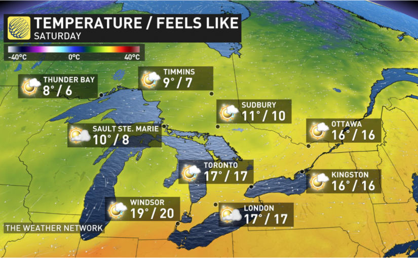 明天晚上或將有陣雨，週末冷鋒增加暴風雨風險