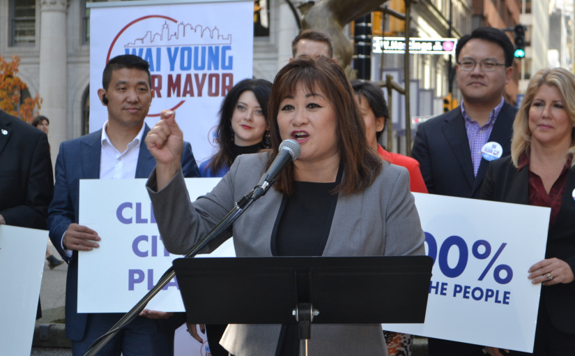 楊蕭慧儀宣布宣布其「潔淨城市計劃」政綱
