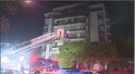 卑詩省北溫有柏文大廈發生火警 兩人吸入濃煙和輕微燒傷