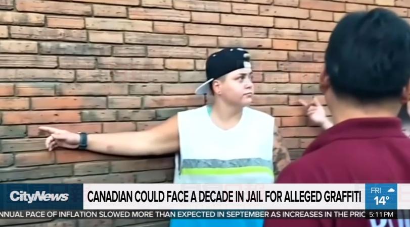 加拿大遊客在泰國地標建築塗鴉面臨10年監禁