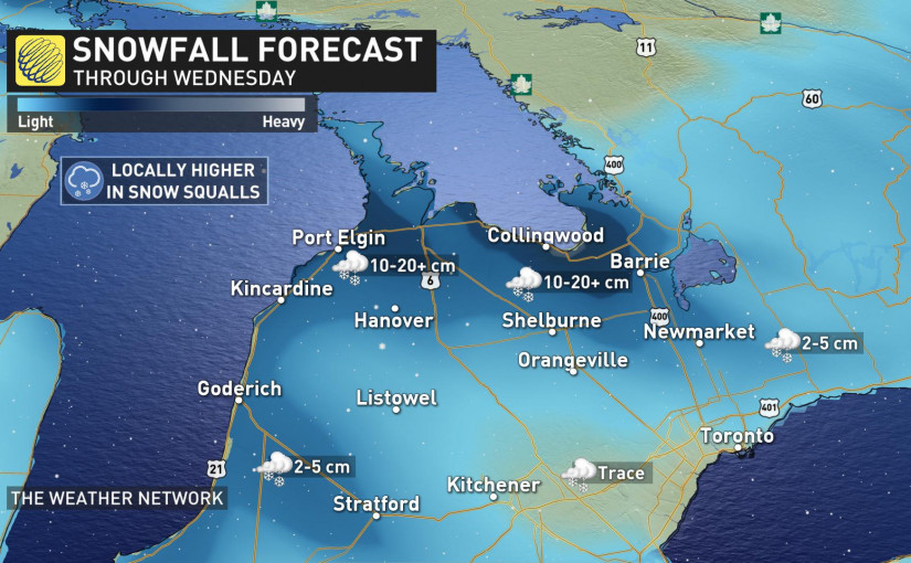 安省這些地方暴風雪，Hwy 401及QEW發生多宗車禍