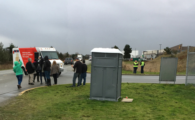 其他工會成員列治文示威 支持被強制復工郵務工人