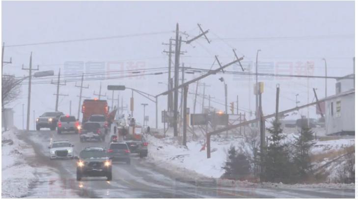 暴風雪襲擊大西洋省份 部分用戶徹夜停電