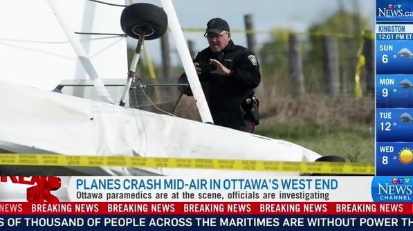 渥太華兩架飛機空中相撞 小型飛機墜毀一人死亡