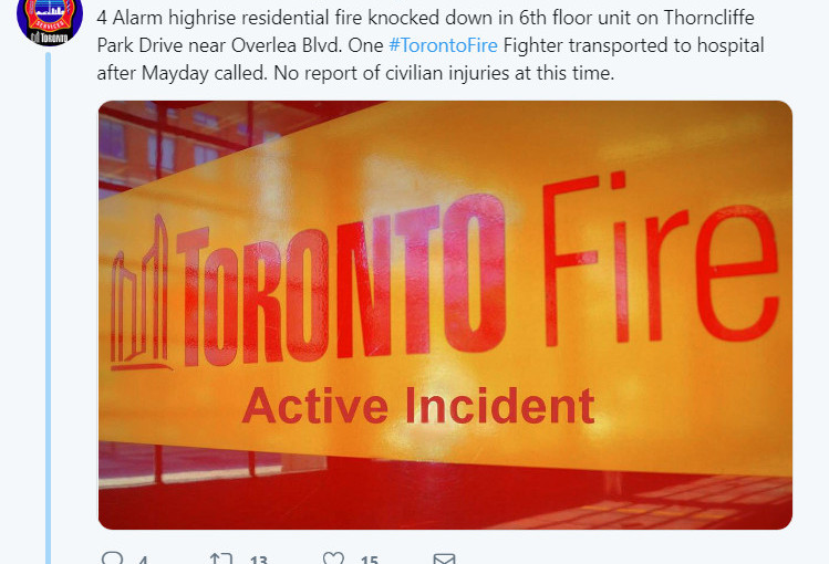 四級火警 消防員受傷入院