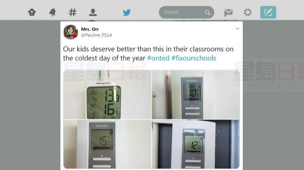 酷寒天水管爆裂 學生穿棉衣上課