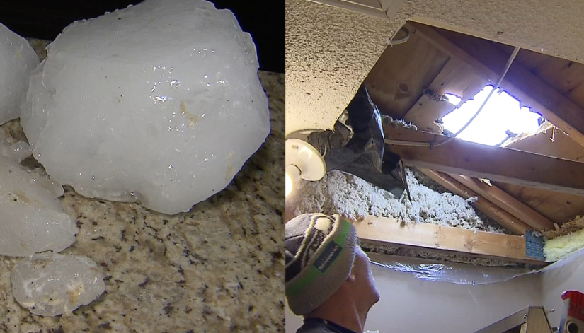 天降巨冰破屋頂  密市家庭找不出肇因捱2萬修屋費