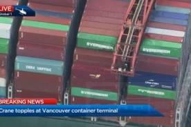 溫哥華港口有天秤跌下 無人受傷
