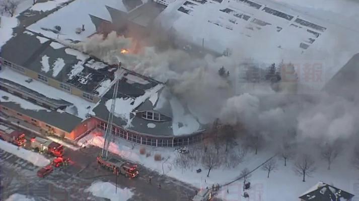 士嘉堡愛靜閣社區中心5級火  市民僅穿泳衣極寒下逃生