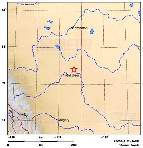 亞省紅鹿4.6級地震