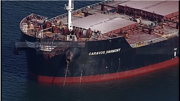 兩艘貨船於溫哥華港口相撞 沒有人受傷