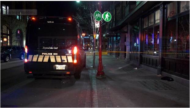 溫哥華市中心東端三重傷人案 一男子被捕