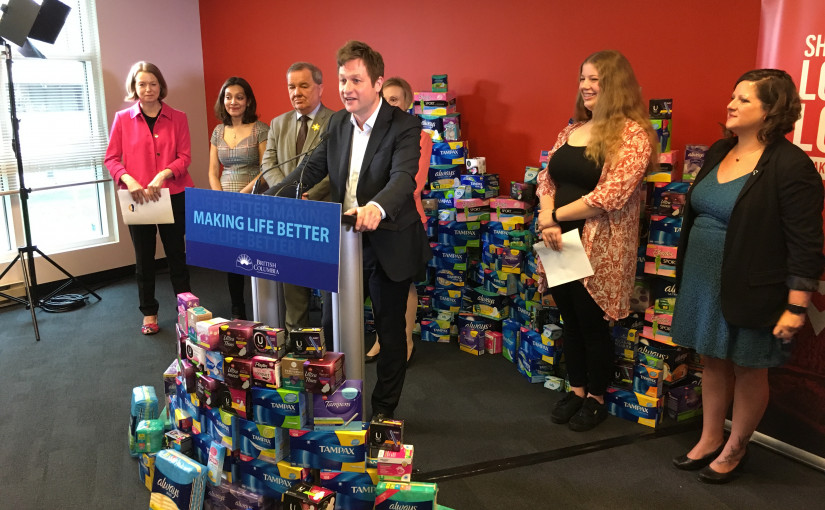 卑詩教育廳撥款 為所有公校洗手間提供免費月經用品