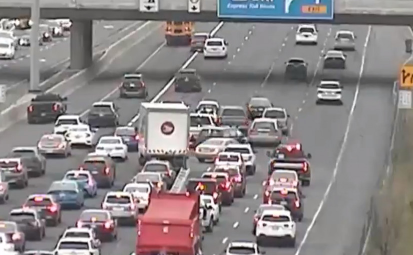 【突發】404近407北行線有車碰撞 十分擠塞