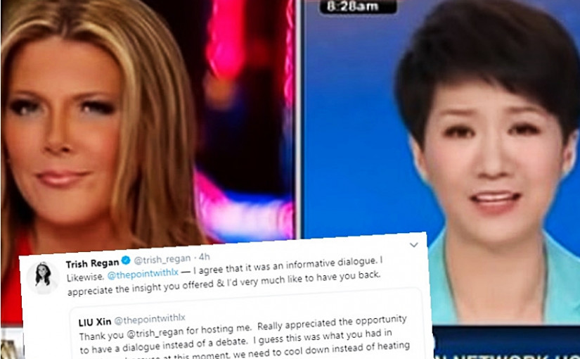 中美女主播﻿﻿隔空論貿戰有下文 里甘再下戰書劉欣樂意奉陪