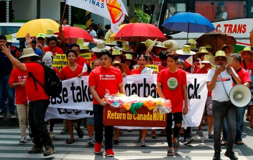 積壓在菲律賓多年的垃圾 正運返加國