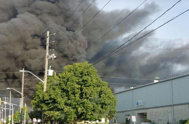 安省Brantford火警 釋放大量有毒黑煙