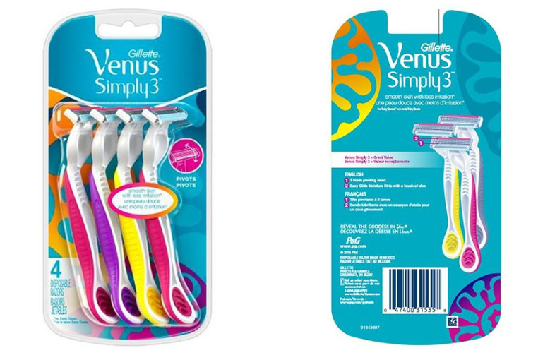 Venus Razors剃刀有割傷風險須回收