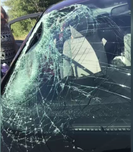 駕車途中突見巨大車胎飛至 會有何反應?