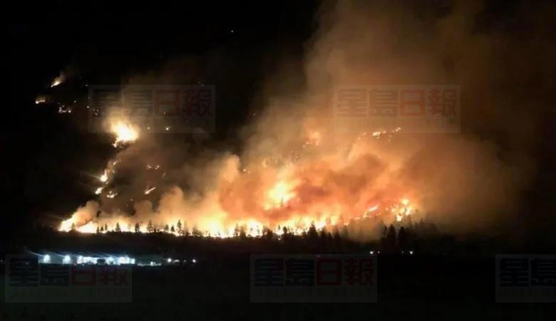 里希特山火火勢蔓延