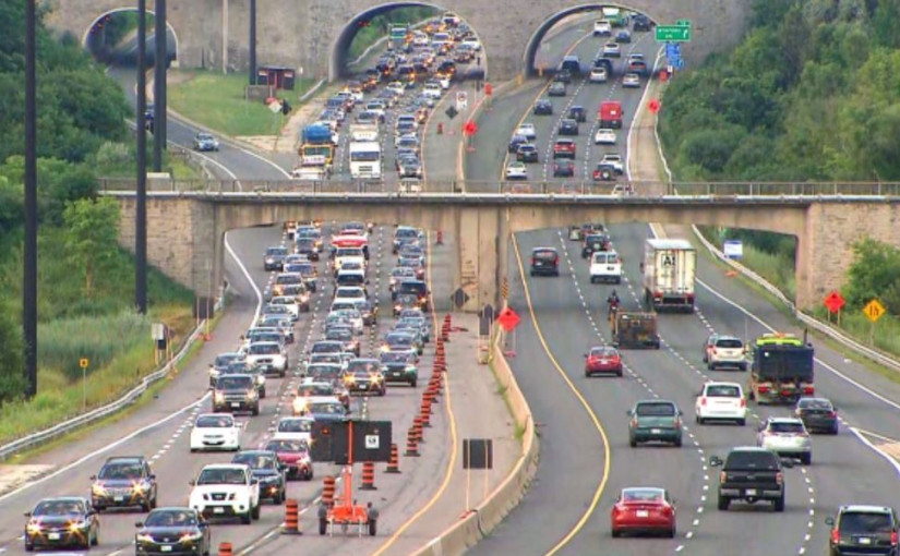 DVP近市中心一段北行線周末封路