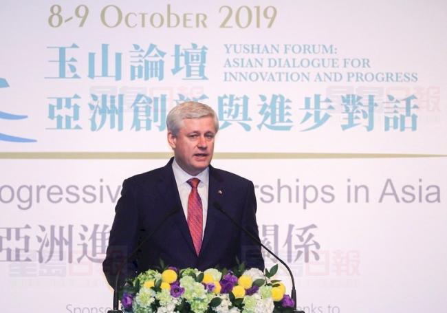 前加國總理哈珀訪問台灣  中國嚴詞批評