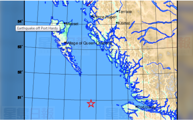 溫哥華島聖誕日再發生兩次地震 沒受傷與損毀報告