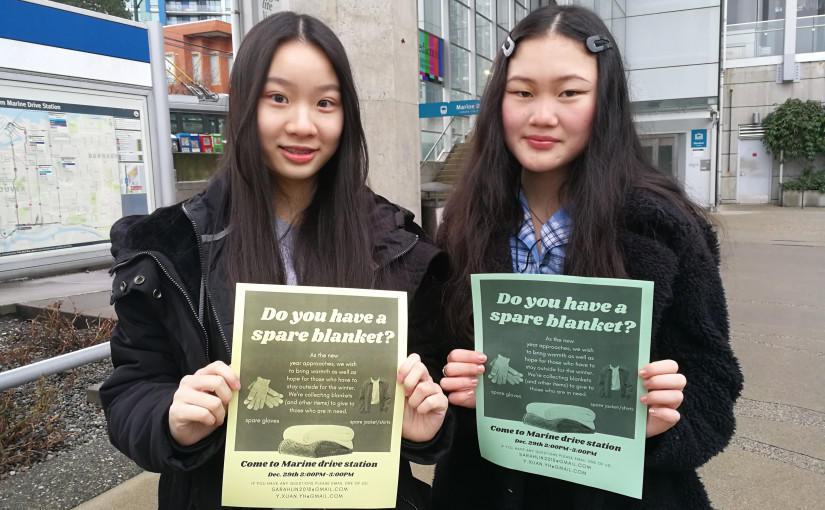 用特殊方式迎接2020 兩華裔女中學生為無家可歸者送溫暖