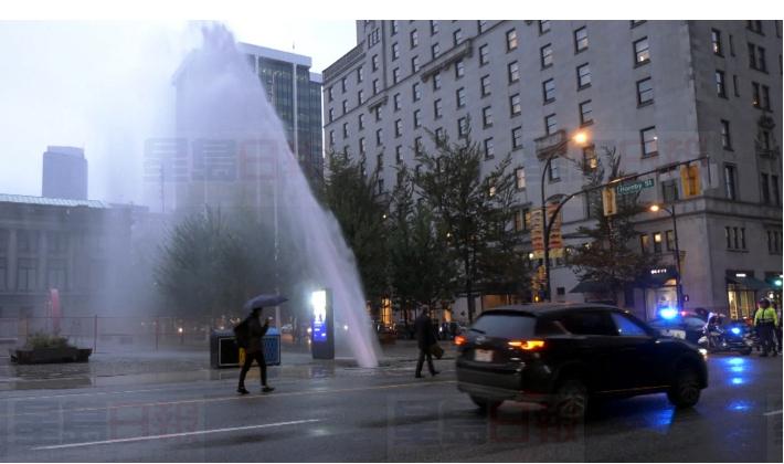 溫哥華市中心更換地下水管 佐治西街有特別交通安排