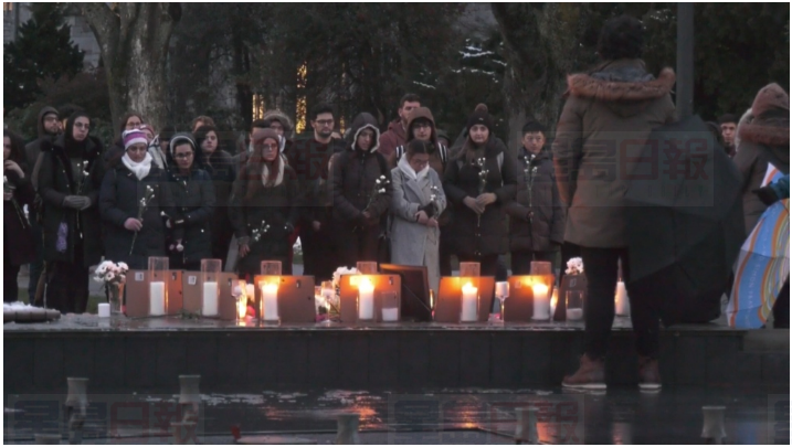 卑詩大學有學生悼念德黑蘭空難死難者
