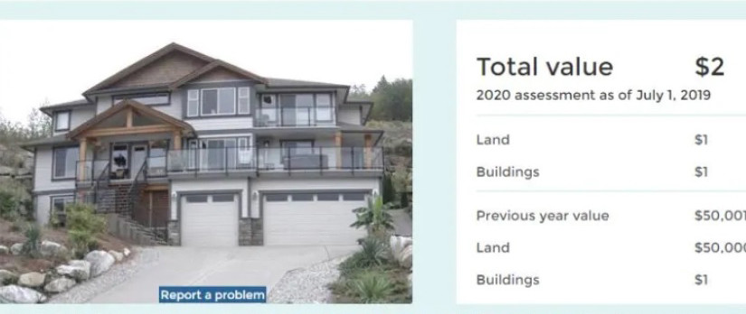 卑詩陽光海岸原價值百萬元房屋，因地陷最新估值僅2元