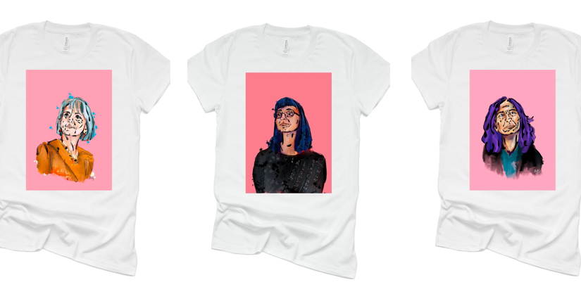 T恤衫印上衛生官女英雄肖像   買一個表敬意又獻愛心