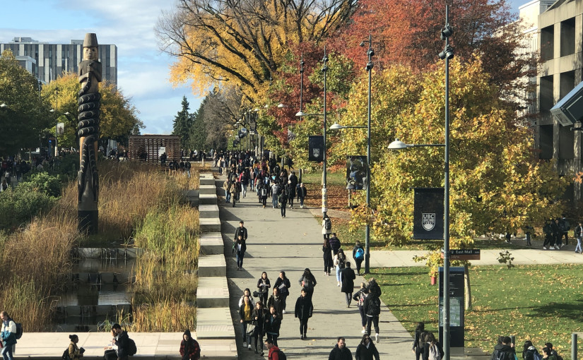 UBC已將超過250人出席的課堂取消 轉為網上授課