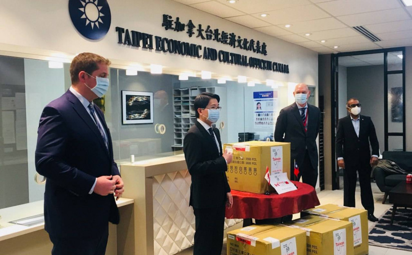 50萬片口罩贈加拿大  加國朝野感謝台灣