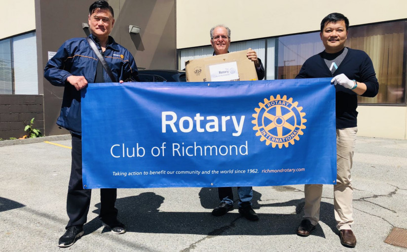 列治文扶輪社積極抗疫  已捐近1.5萬個口罩給大溫各機構