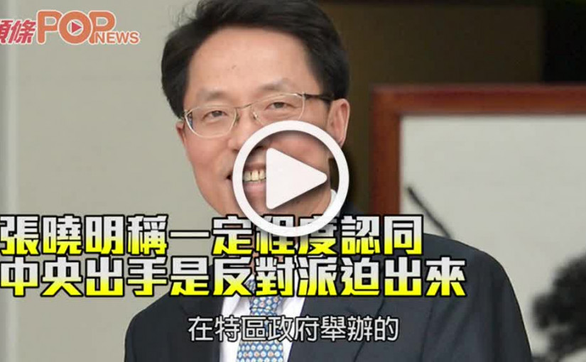 張曉明稱一定程度認同 中央出手是反對派迫出來