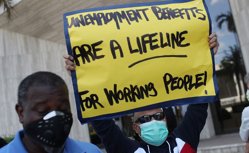 美申領失業救濟3月來首上升 美股3大指數全低開