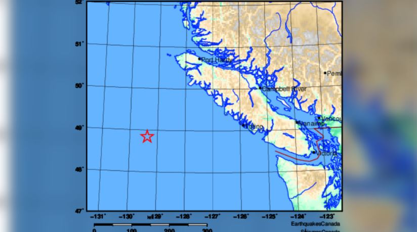 溫哥華島吐芬奴發生地震 無海嘯警報