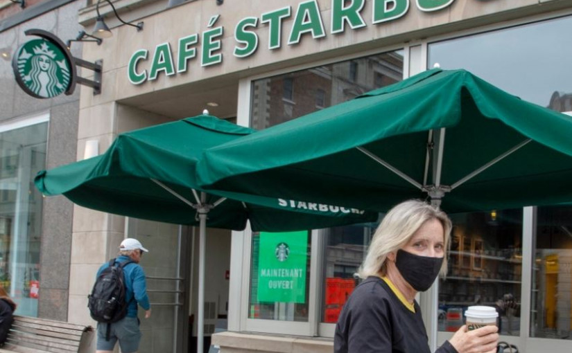 加拿大星巴克9月中開始強制顧客店內戴口罩