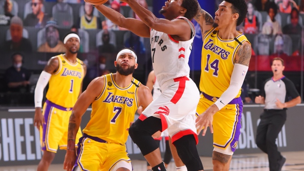 NBA復賽 猛龍隊107:92戰勝洛杉磯湖人