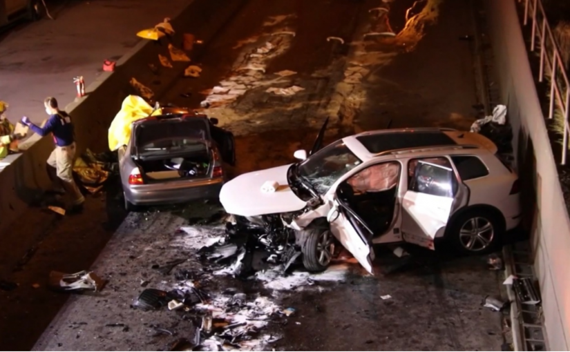 馬西隧道入口午夜發生兩車迎頭相撞慘烈車禍 列市61歲婦女喪生 另有2人重傷