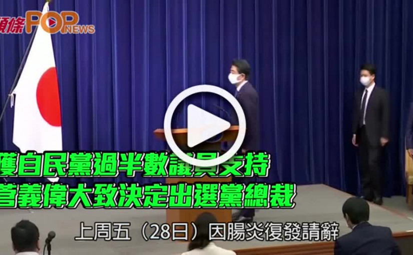 獲自民黨過半數議員支持  菅義偉大致決定出選黨總裁