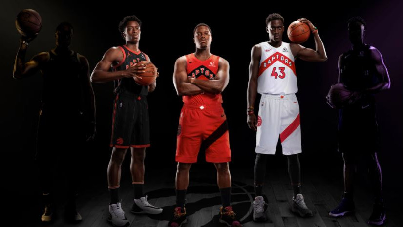 猛龍隊展示新球季新球衣