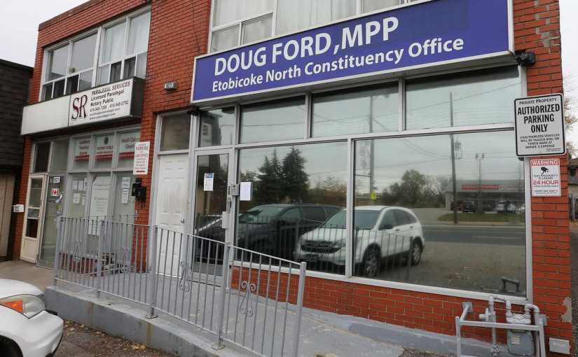 安省省長福特的選區辦事處爆疫情 已暫時關閉