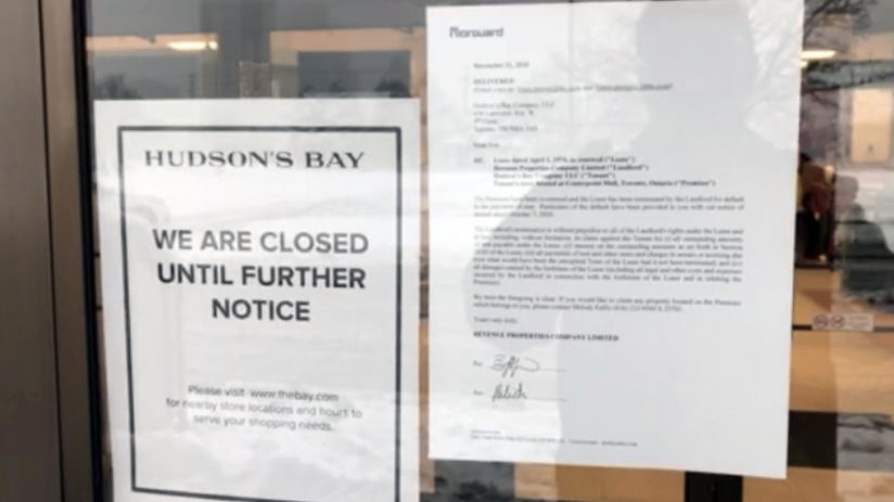北約克哈德遜灣百貨店宣布關門